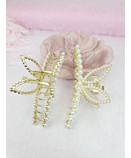 Spinki klamry do włosów ozdobne z perełkami