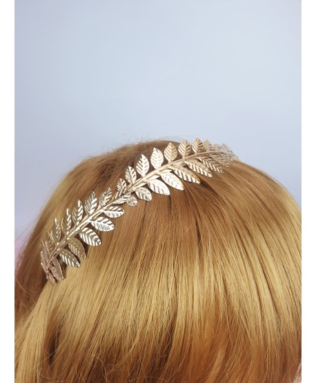 Opaski do włosów złota srebrna liść laur