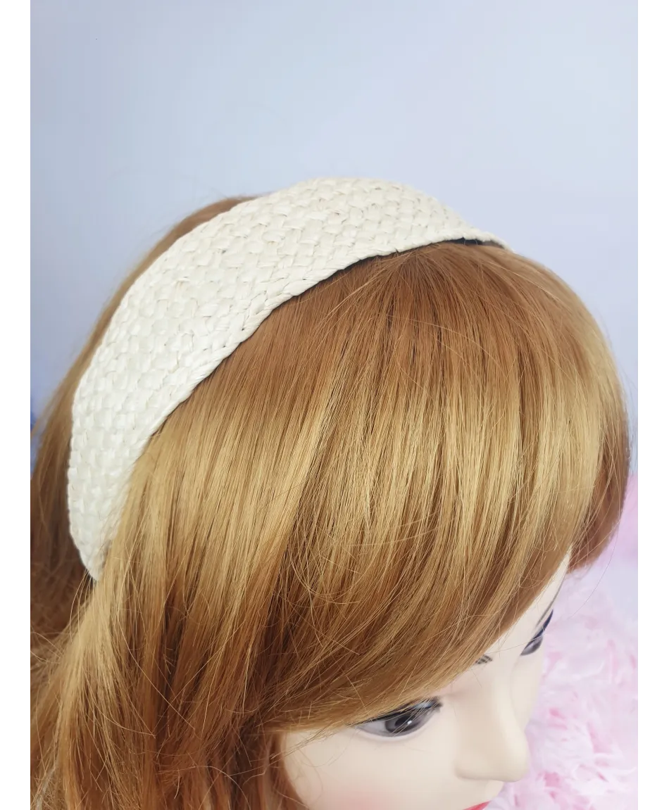 Opaski do włosów szerokie słomkowe