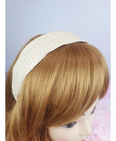 Opaski do włosów szerokie słomkowe