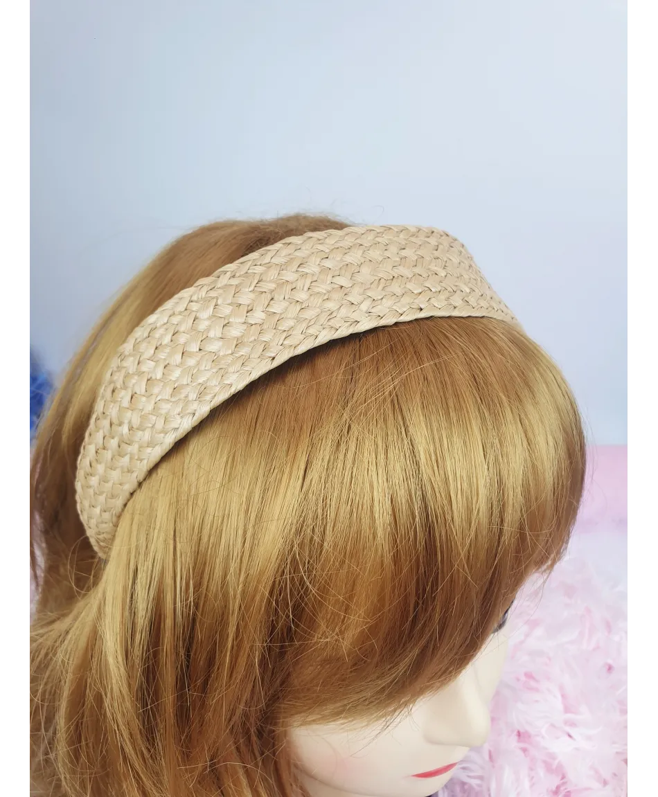 Opaski do włosów szerokie słomkowe