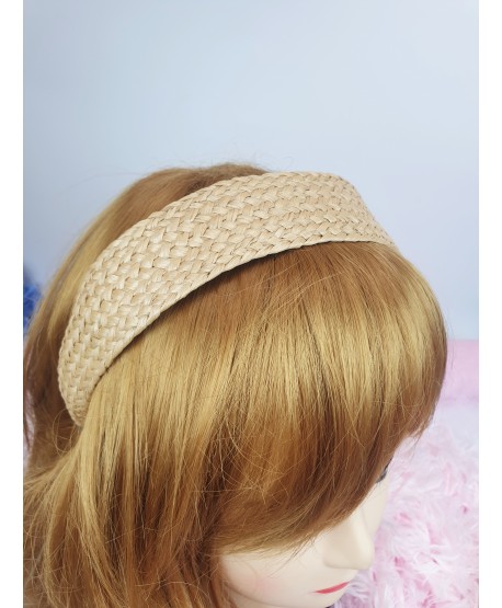 Opaski do włosów szerokie słomkowe