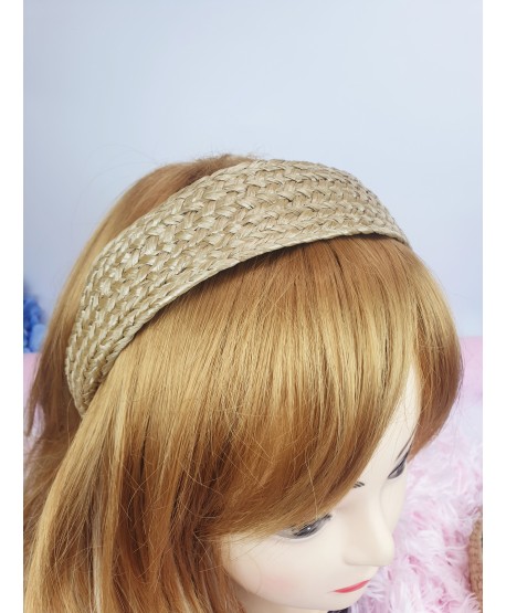 Opaski do włosów szerokie słomkowe