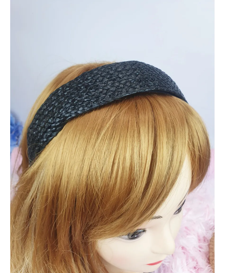 Opaski do włosów szerokie słomkowe
