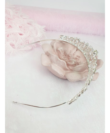 Korona diadem srebrna bogata