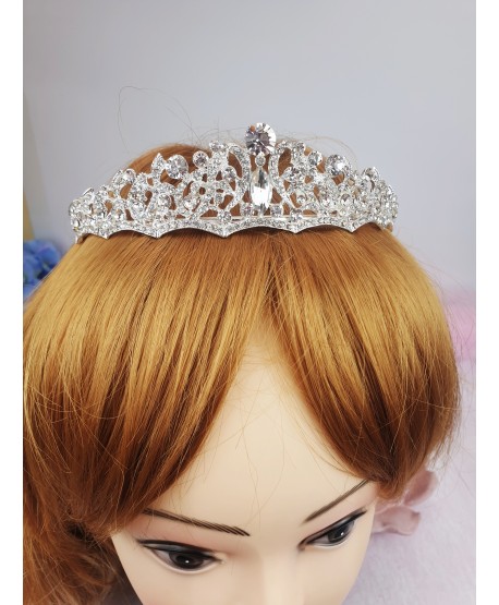 Korona diadem srebrna bogata