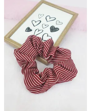 Gumki scrunchie czerwone wzory