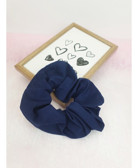 Gumki do włosów scrunchie granatowe wzory