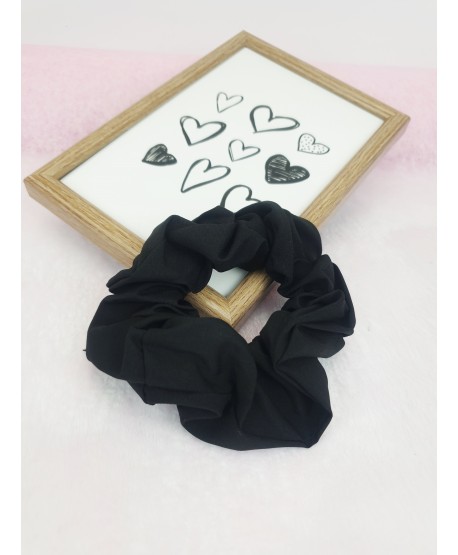 Gumki do włosów scrunchie czarne wzory