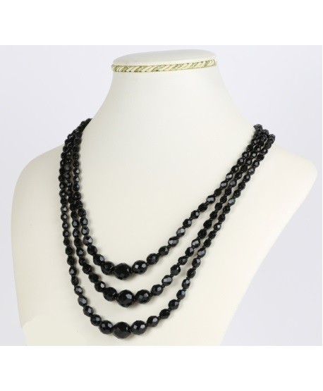 Bransoletka z czarnej szlifowanej perły