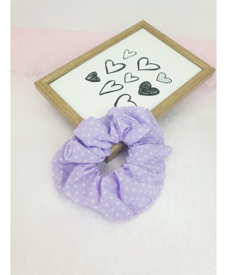 Gumki do włosów scrunchie wrzosowe wzory