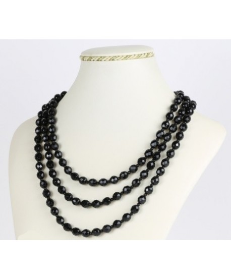 Bransoletka z czarnej szlifowanej perły