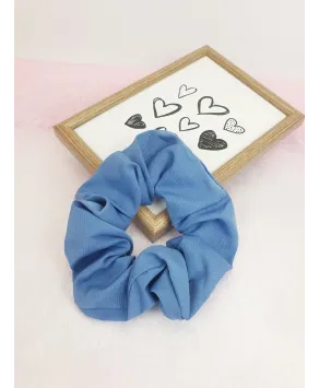 Gumki do włosów scrunchie niebieskie wzory