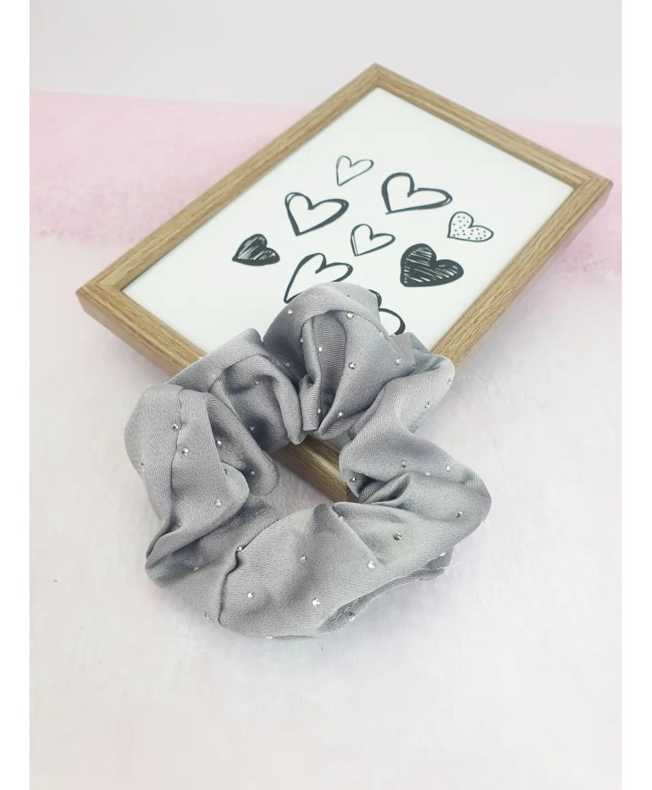 Gumki do włosów scrunchie z błyszczącymi drobinkami