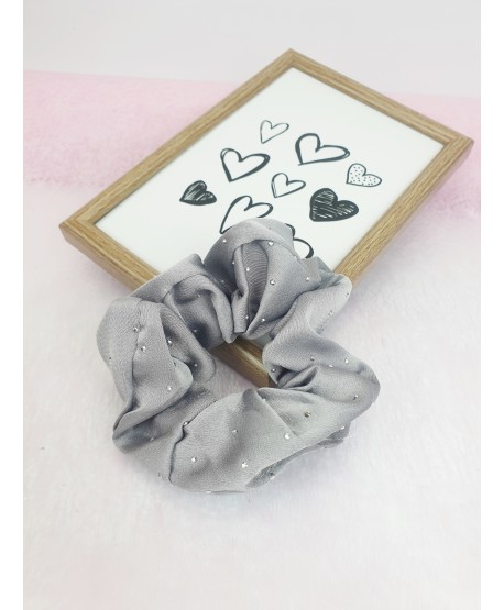 Gumki do włosów scrunchie z błyszczącymi drobinkami