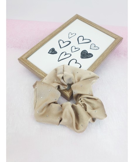 Gumki do włosów scrunchie z błyszczącymi drobinkami