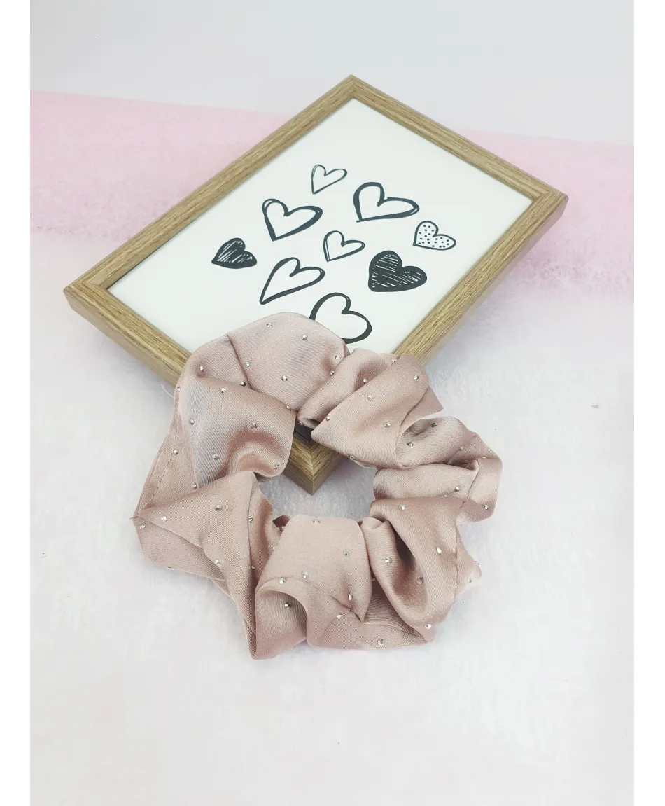 Gumki do włosów scrunchie z błyszczącymi drobinkami