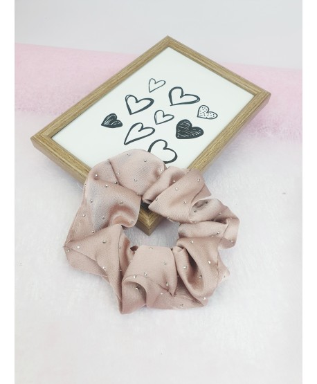 Gumki do włosów scrunchie z błyszczącymi drobinkami