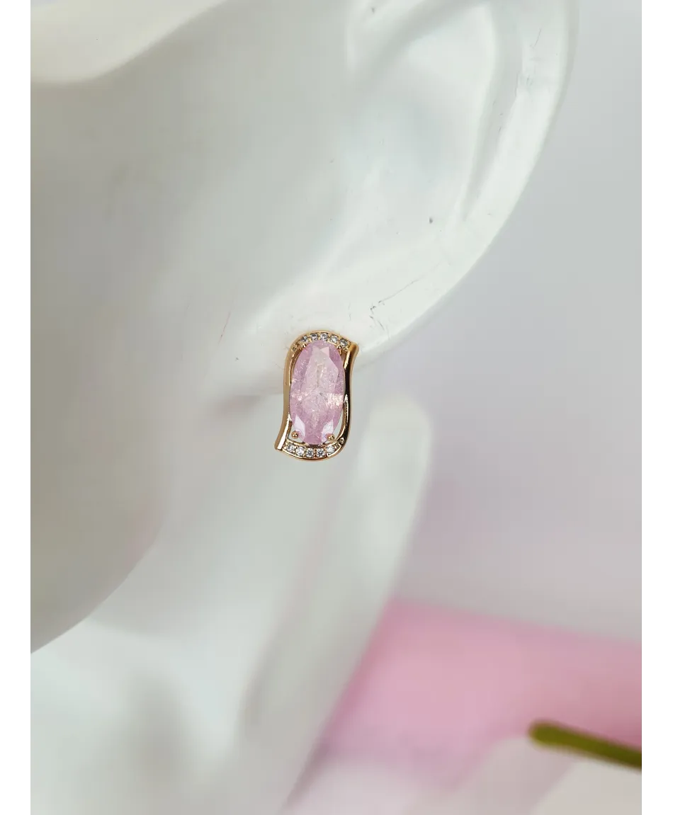 Kolczyki z kolorowym kryształkiem do wyboru