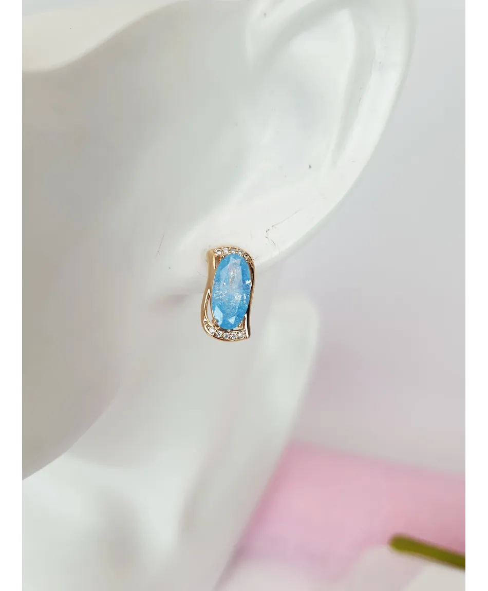 Kolczyki z kolorowym kryształkiem do wyboru