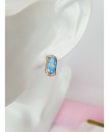 Kolczyki z kolorowym kryształkiem do wyboru