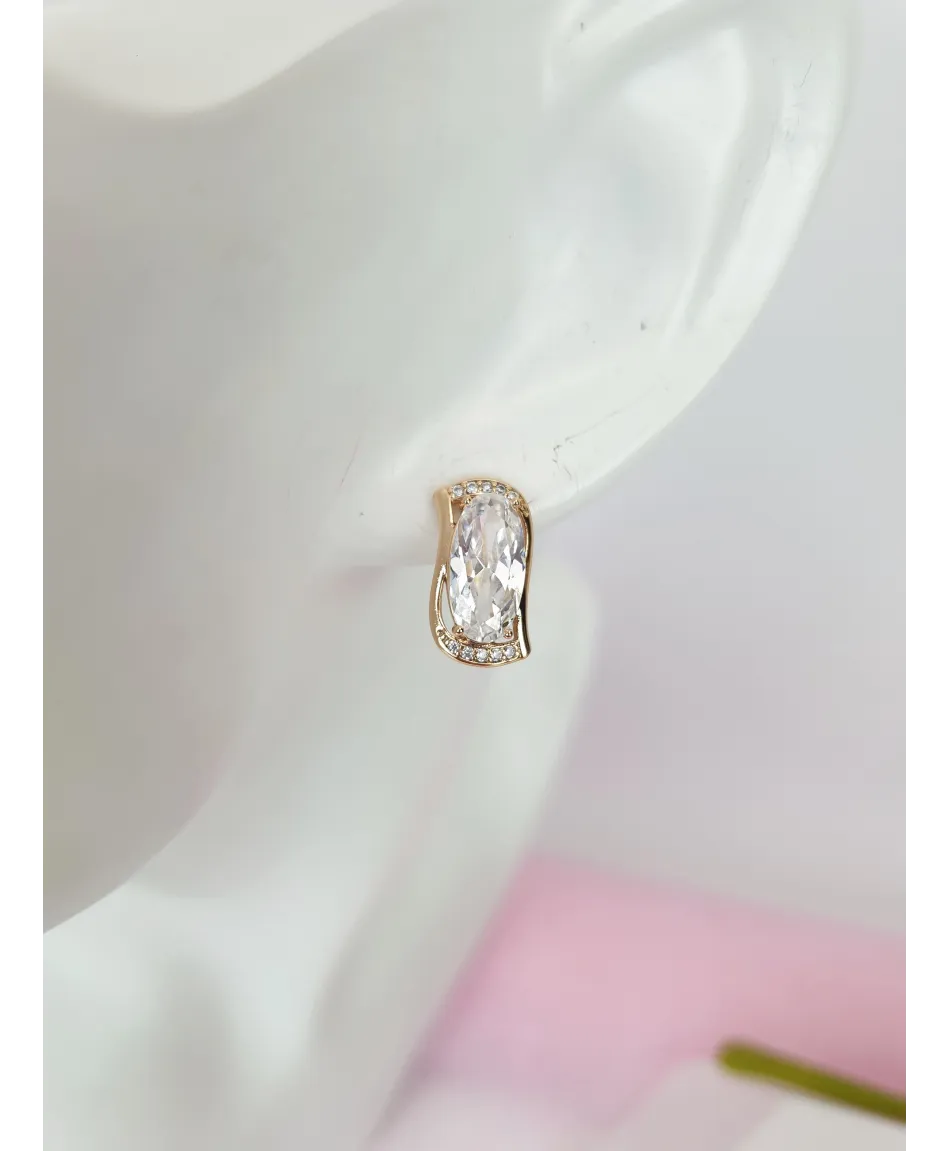 Kolczyki z kolorowym kryształkiem do wyboru