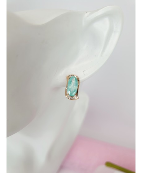 Kolczyki z kolorowym kryształkiem do wyboru