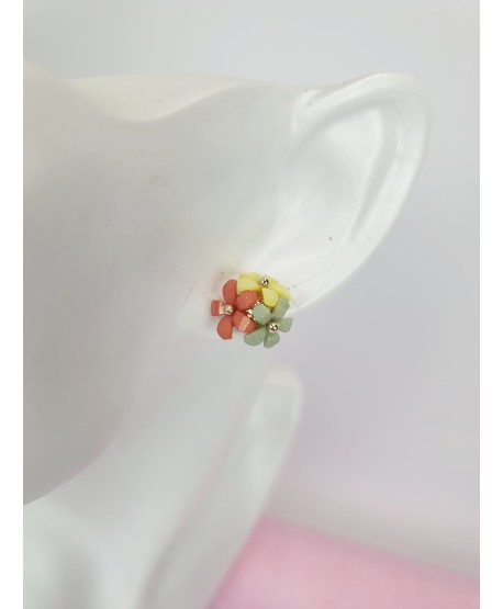 Kolczyki kolorowe kwiatuszki