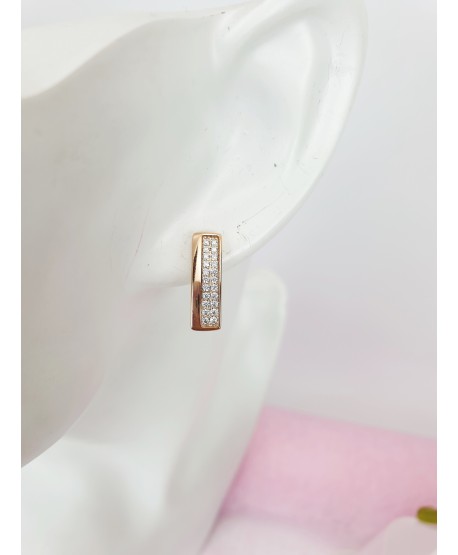 Kolczyki prostokąty na angielskim zapięciu