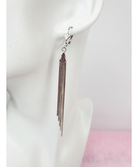 Kolczyki stal łańcuszki stopniowane