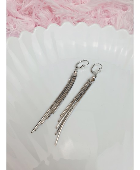 Kolczyki stal łańcuszki stopniowane