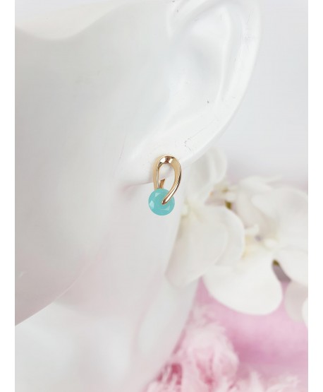 Kolczyki stal złote z cyrkonią kolory