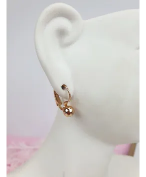 Kolczyki stal złote kulki na biglu 0,6 cm