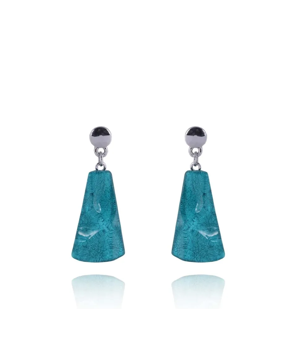 Kolczyki z kolorowej żywicy wiszące