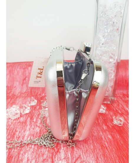 Torebka puzderko srebrne