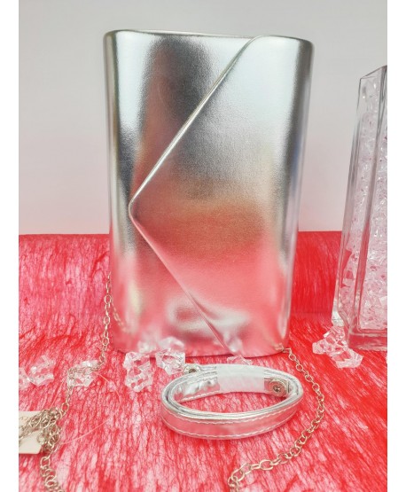 Torebka kopertówka złota srebrna