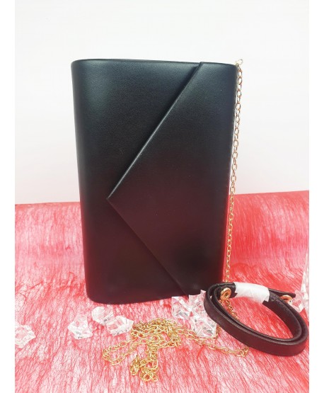 Torebka kopertówka złota czarna nude