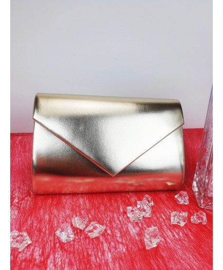 Torebka kopertówka złota czarna nude