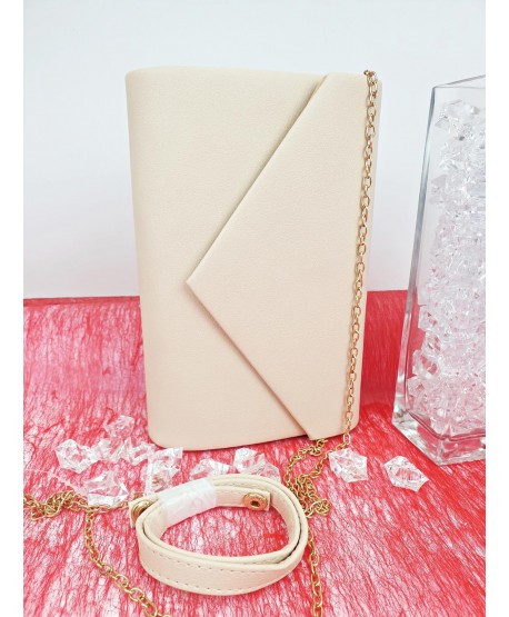 Torebka kopertówka złota czarna nude