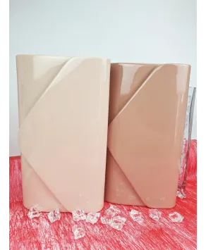 Torebka kopertówka róż lakierowana