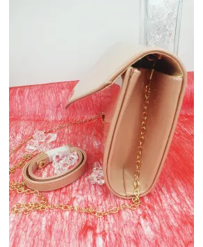 Torebka kopertówka róż lakierowana