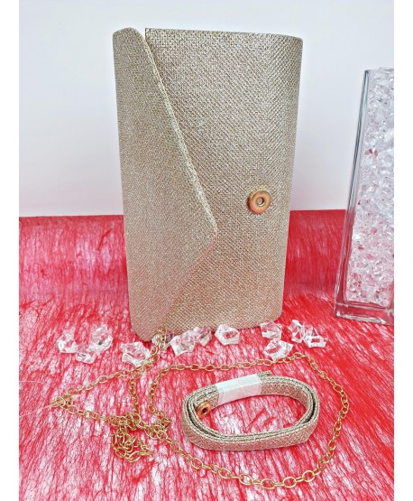 Torebki kopertówki brokatowe