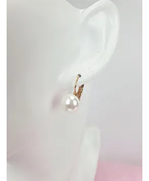 Kolczyki stal perełki na biglu