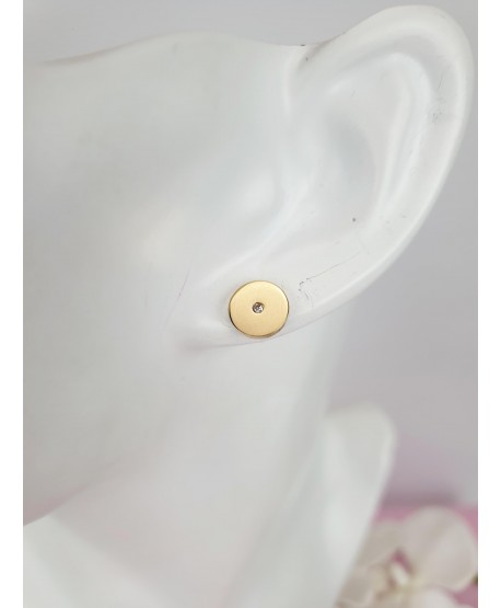 Kolczyki stal kółeczka z cyrkonią