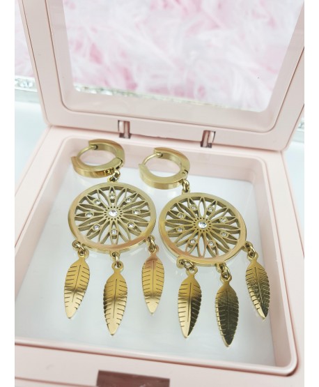 Kolczyki stal łapacze snów