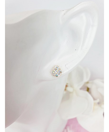 Kolczyki stal cyrkoniowe łezki