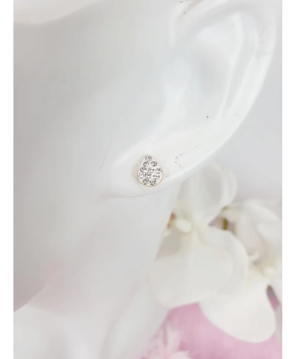 Kolczyki stal cyrkoniowe łezki