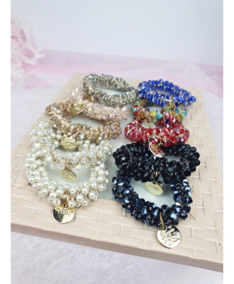 Gumki do włosów ozdobne z kryształków