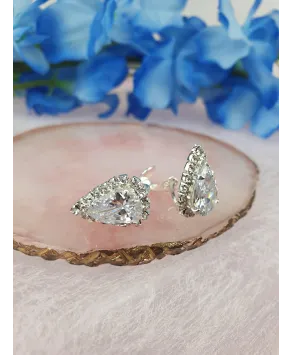 Bogato zdobione srebrny klipsy różne kształty