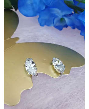 Klipsy srebrne cyrkonie różne kształty